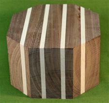 Bowl #442 - Black Walnut & Maple Segmented Bowl Blank ~ 5 1/4" x 3 1/4" ~ $24.99